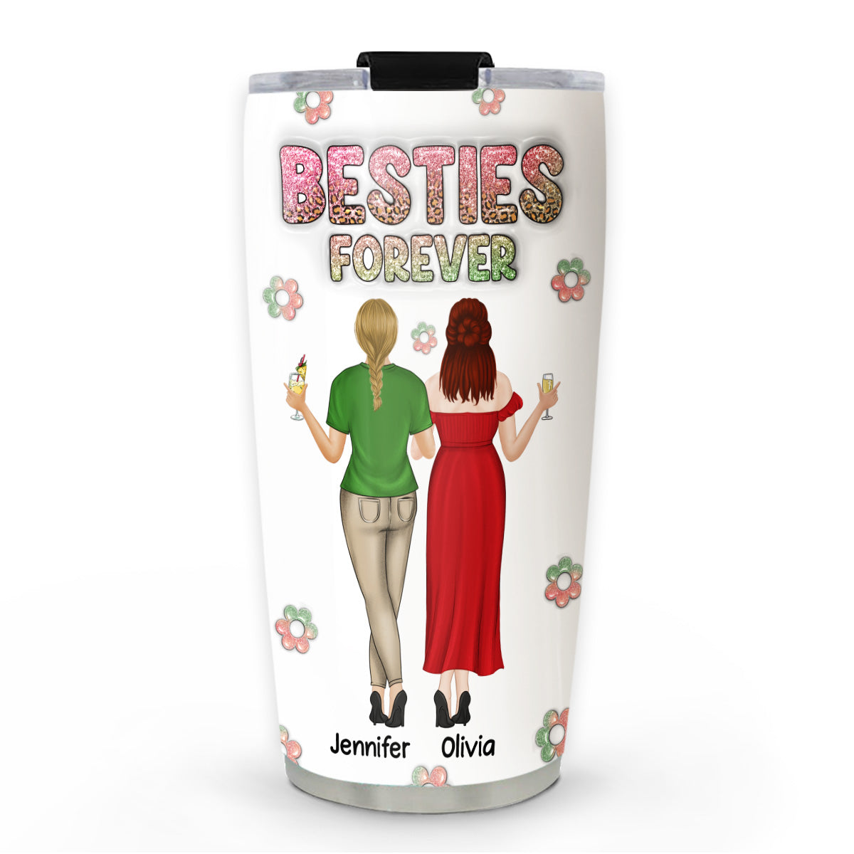 Always My Cute Bestfriend - Personalized Custom 3D Inflated Effect Tumbler