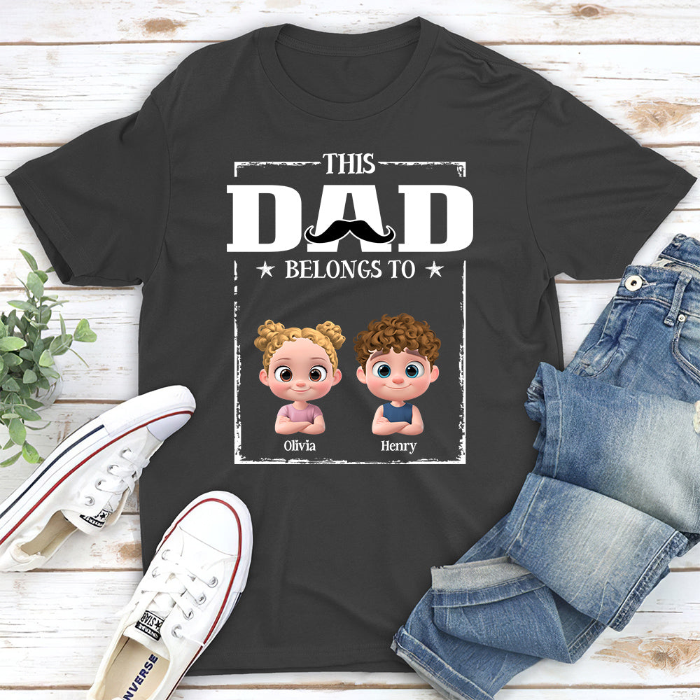 This Papa Belongs To - Personalized Custom Shirt