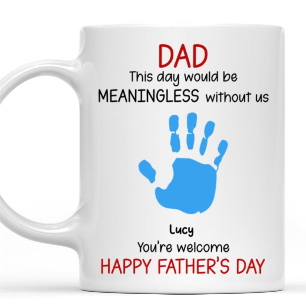 Daddy And His Kids - Personalized Custom Coffee Mug