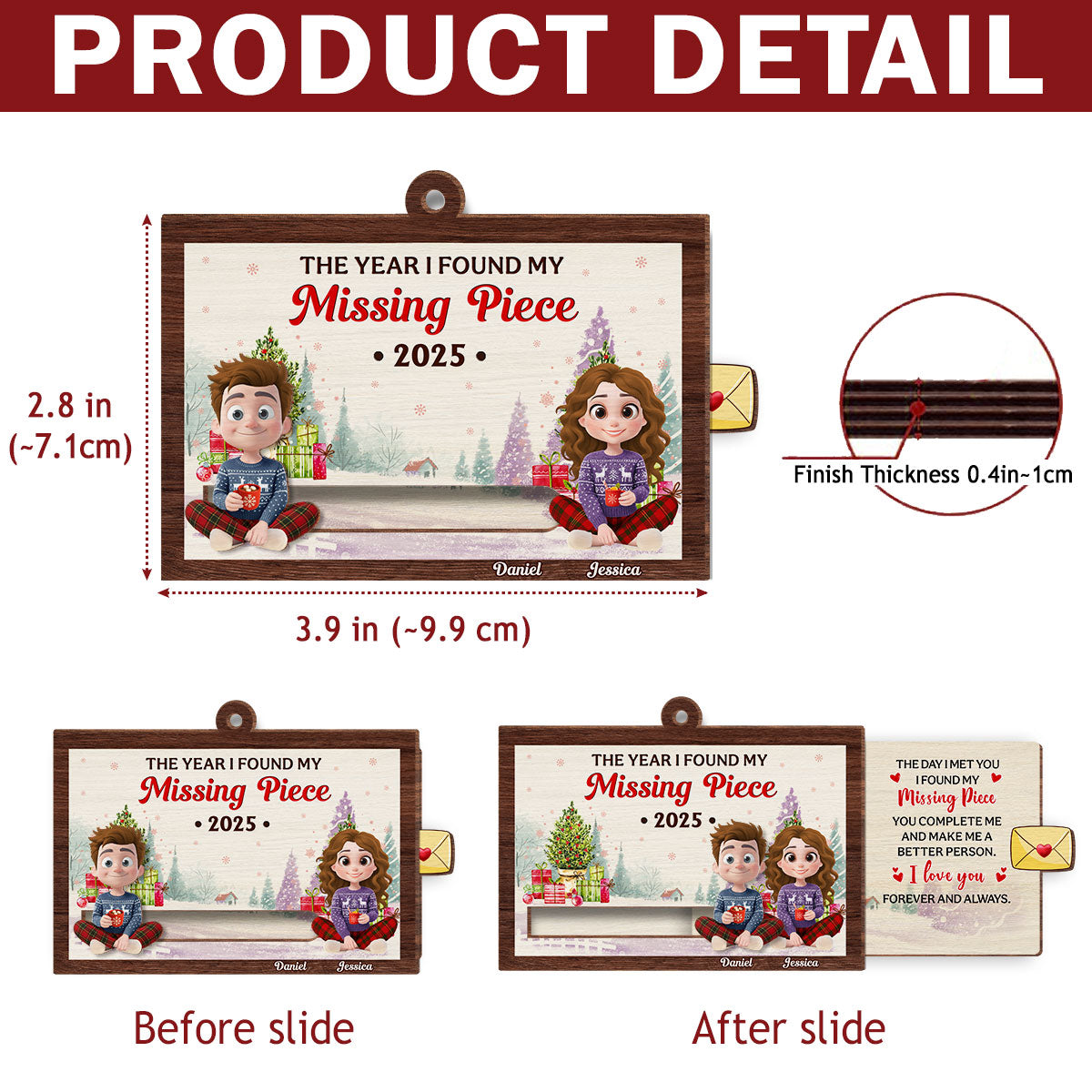 I Found My Love - Personalized Custom Slide Ornament