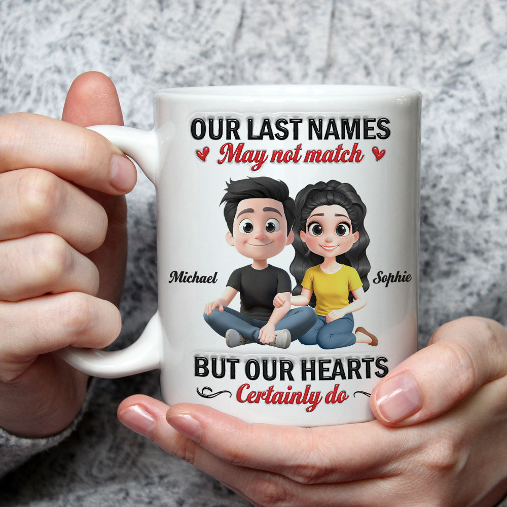 Our Hearts Are Truly Connected - Personalized Custom 3D Inflated Effect Mug