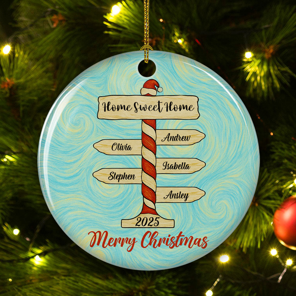 Cherished Family Memories - Personalized Custom Ceramic Ornament