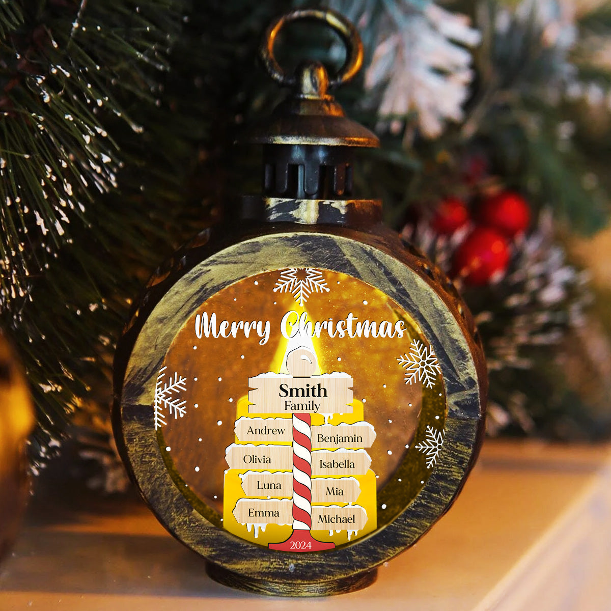 Merry Christmas - Personalized Custom Christmas Lantern
