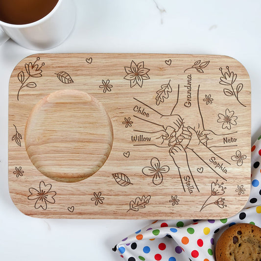 You Hold Our Hands, Also Our Hearts - Personalized Custom Wooden Treat Board