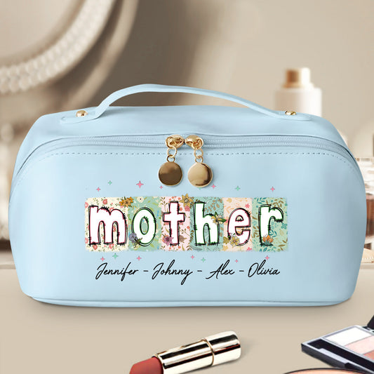 You Are The Piece That Holds Us Together - Personalized Custom Leather Makeup Bag