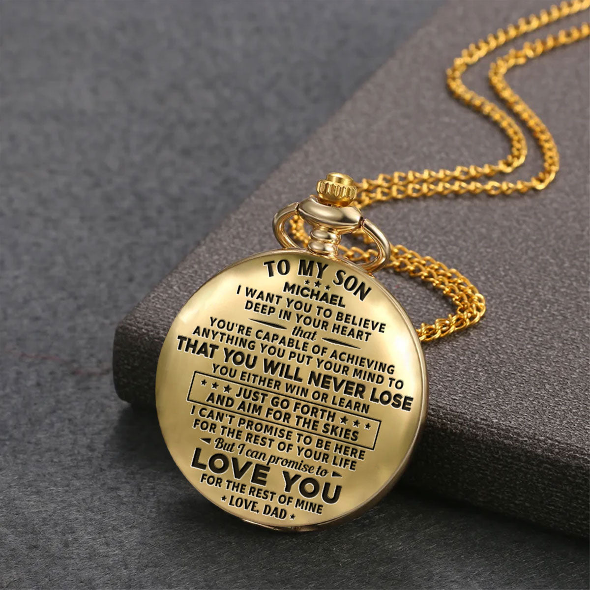 Just Go Forth And Aim For The Skies - Personalized Custom Pocket Watch