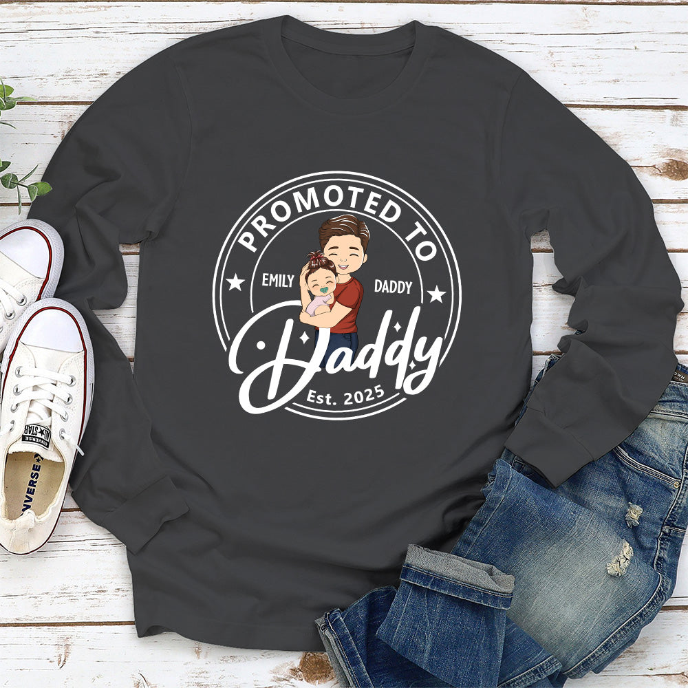 Promoted To Dad Mom - Personalized Custom Shirt