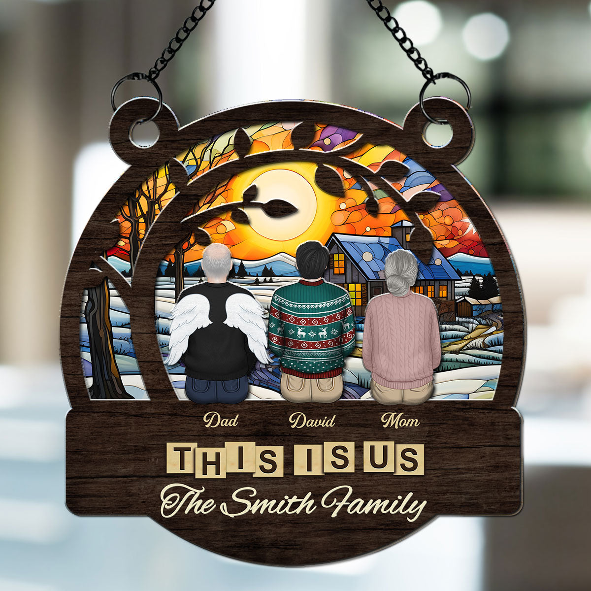 There Is No Place Like Home - Personalized Custom Suncatcher