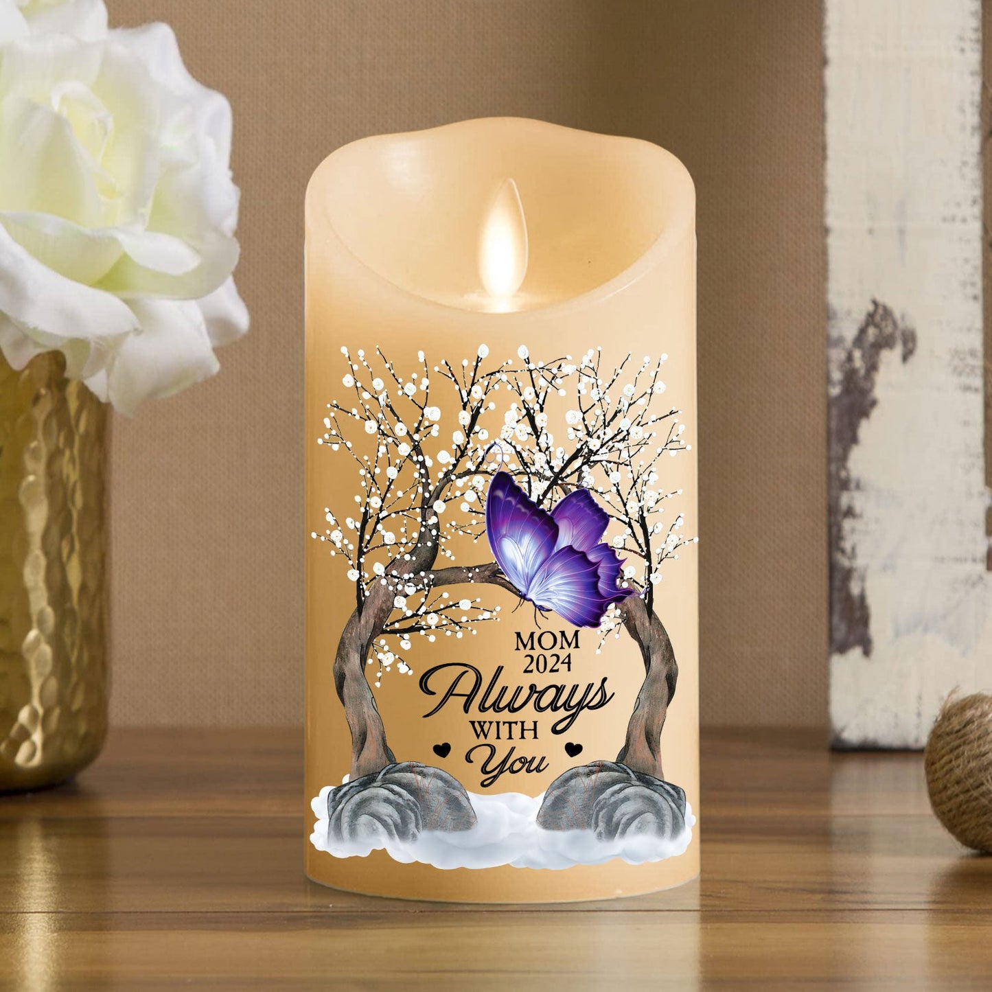 Forever Loved - Personalized Custom LED Candle