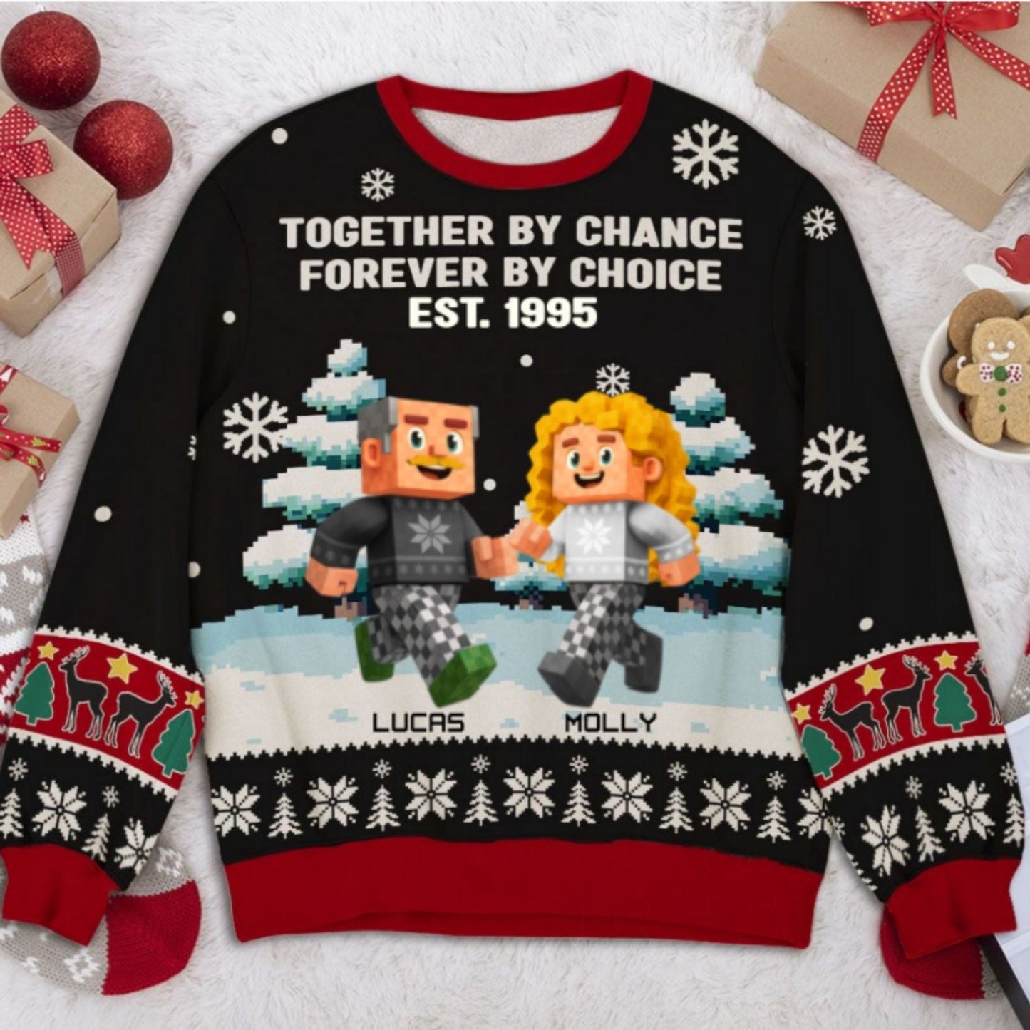 Together By Chance - Personalized Custom All-Over-Print Sweatshirt