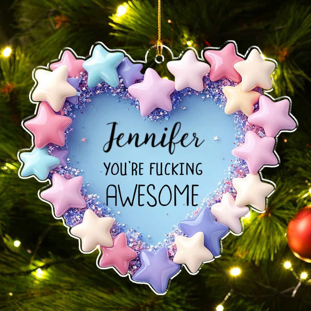 You Are Awesome Bestie - Personalized Custom Acrylic Ornament