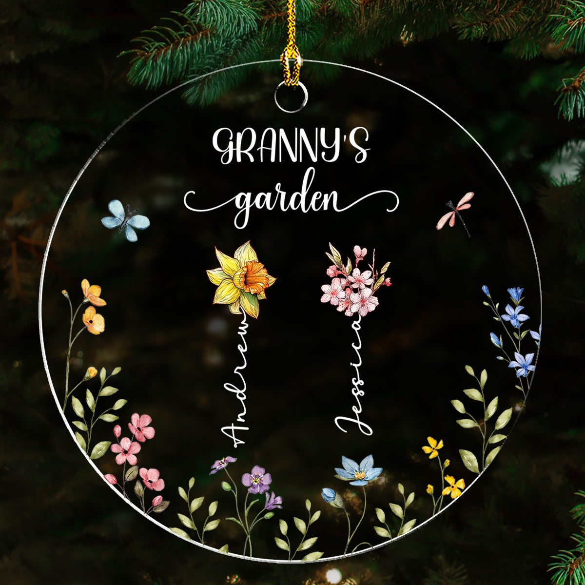 Grandma Garden - Personalized Custom Acrylic Ornament