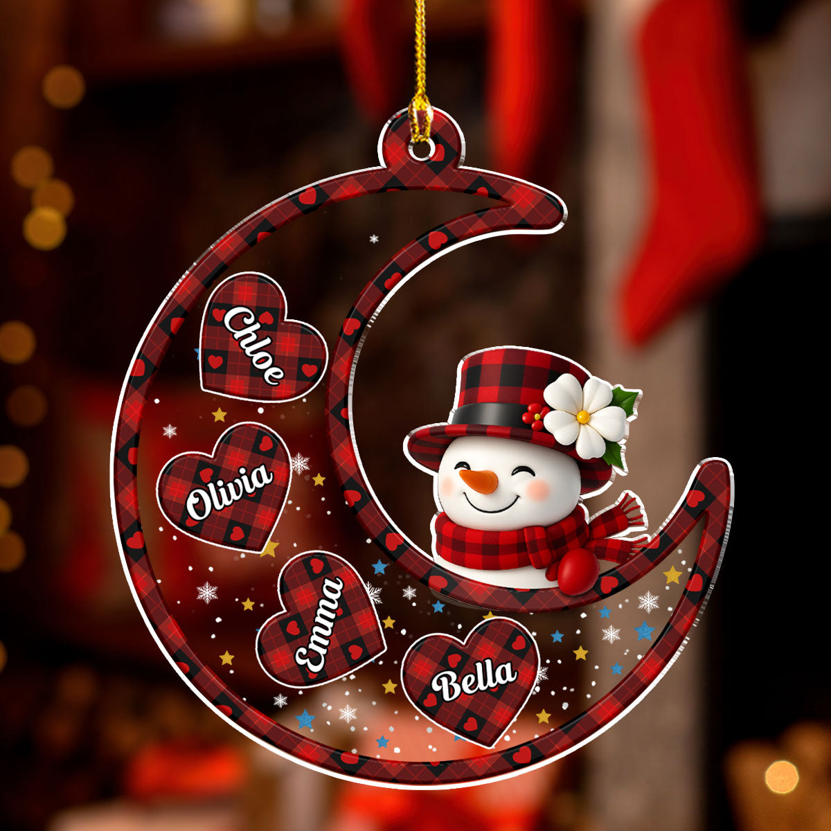 A Snowman Christmas With Love - Personalized Custom Acrylic Ornament