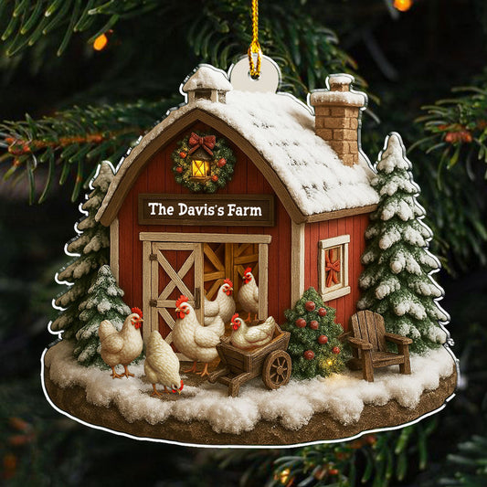 Welcome To Our Cozy Farm - Personalized Custom Acrylic Ornament