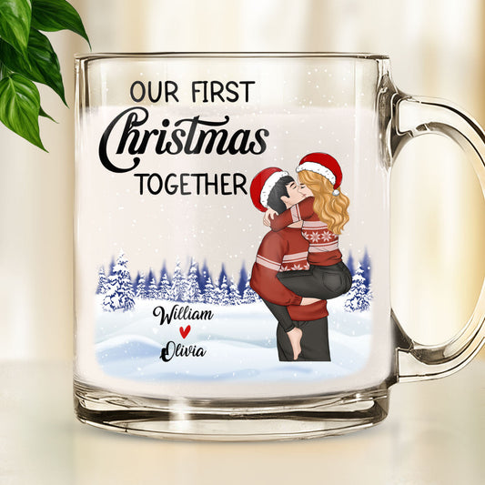 Our First Christmas - Personalized Custom Glass Mug