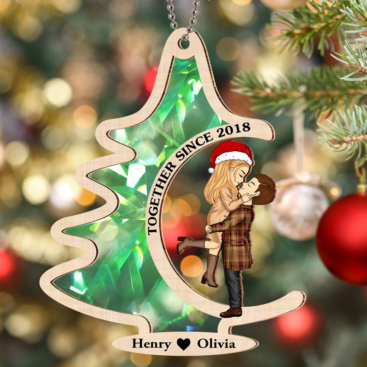 You Put The Merry In My Christmas - Personalized Custom Suncatcher Ornament