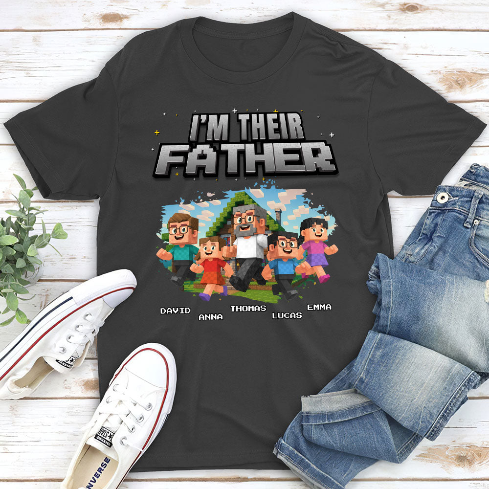 Dad Power Pixel - Personalized Custom Shirt