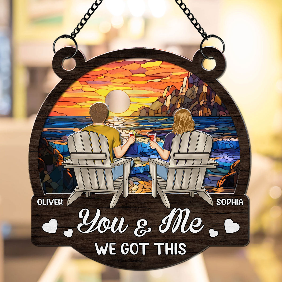 You Are My Rainbow - Personalized Custom Suncatcher