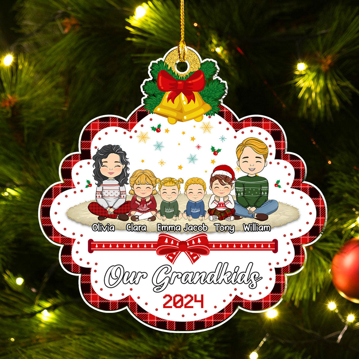 My Grandkids Christmas - Personalized Custom Acrylic Ornament