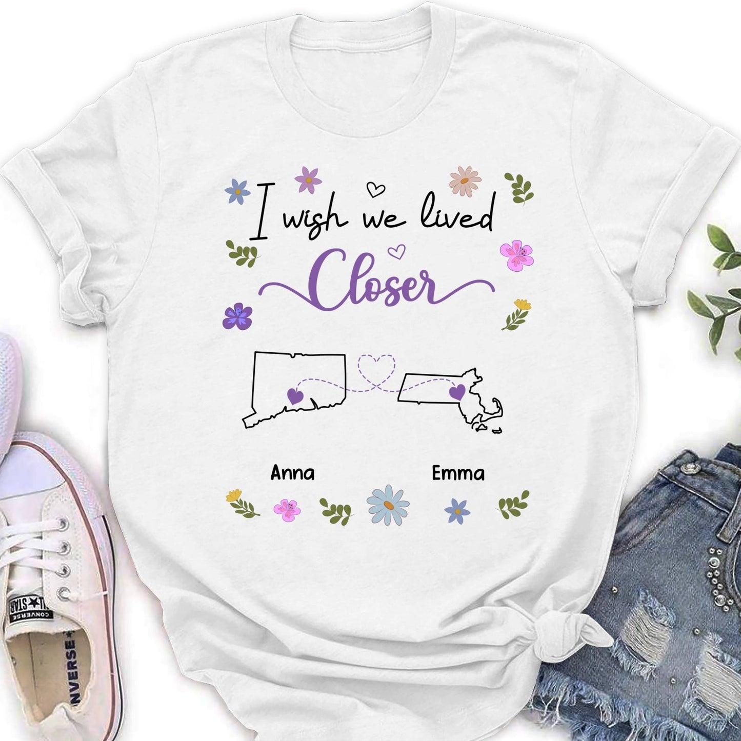 I Wish We Lived Closer - Personalized Custom Shirt