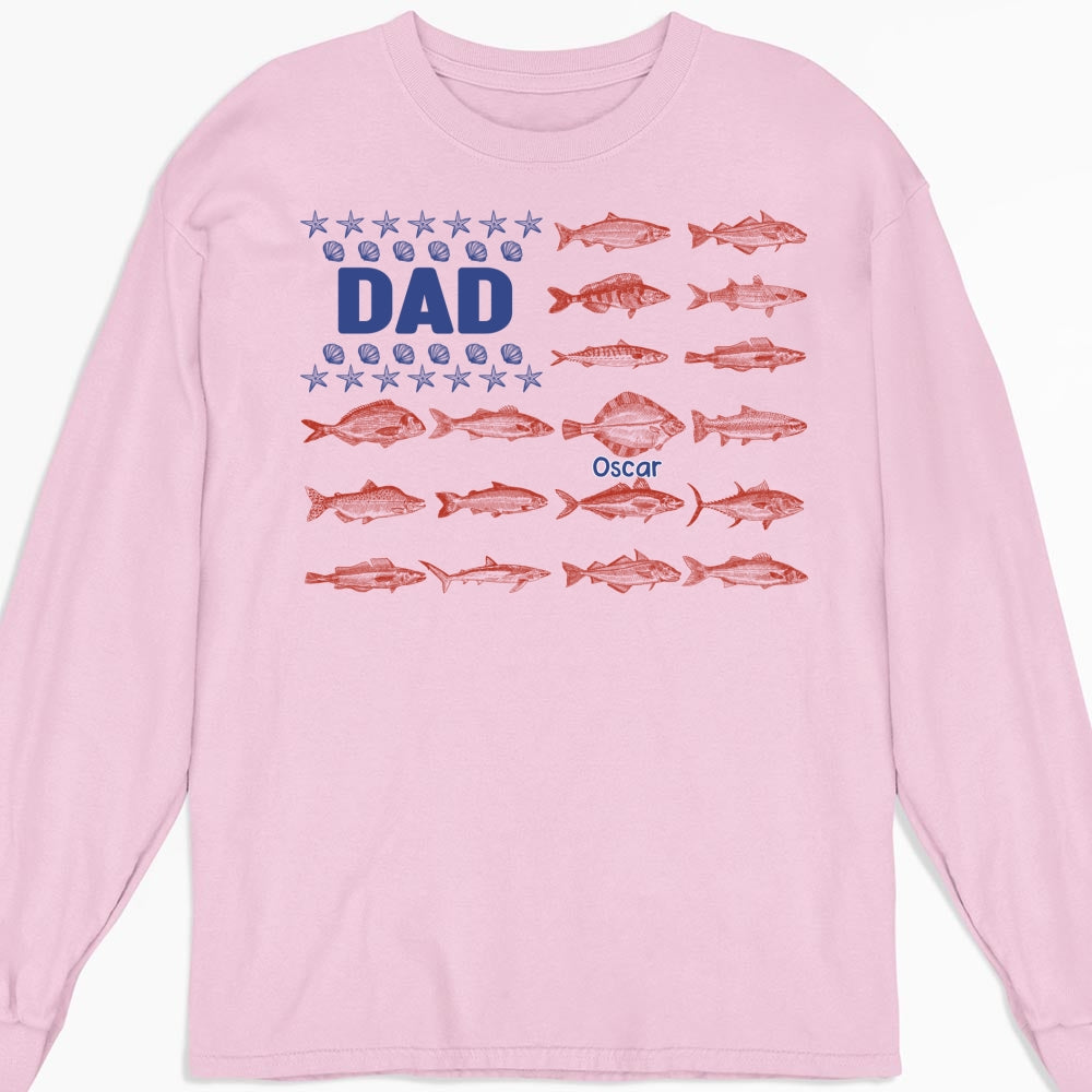 Fish and Sea Shells Papa - Personalized Custom Shirt