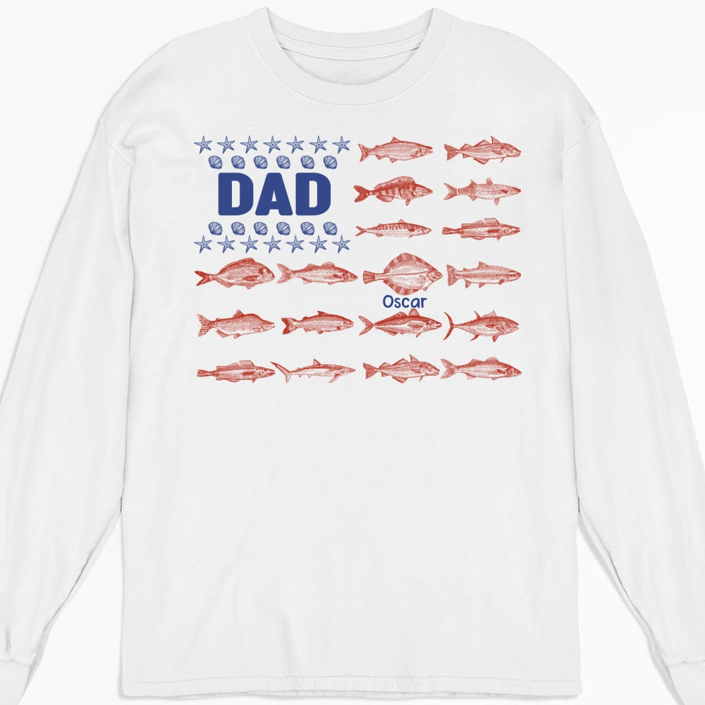 Fish and Sea Shells Papa - Personalized Custom Shirt