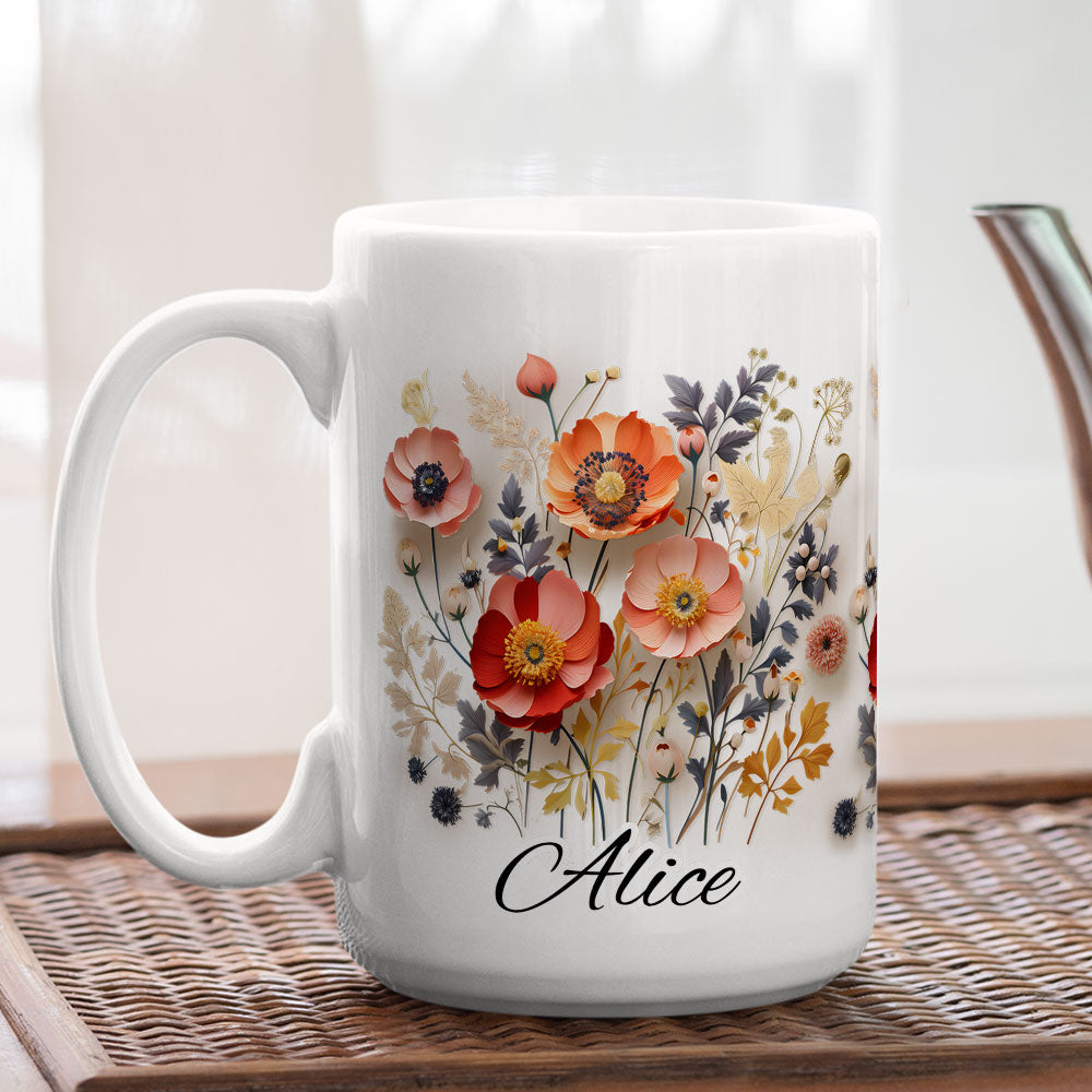 Flower Girl - Personalized Custom Coffee Mug