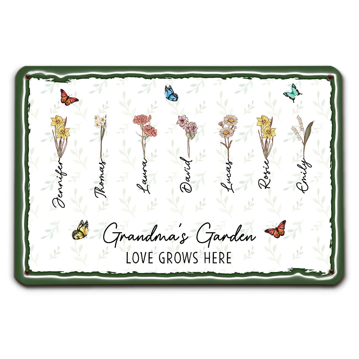 First Mom Now Grandma - Personalized Custom 3D Inflated Effect Metal Sign