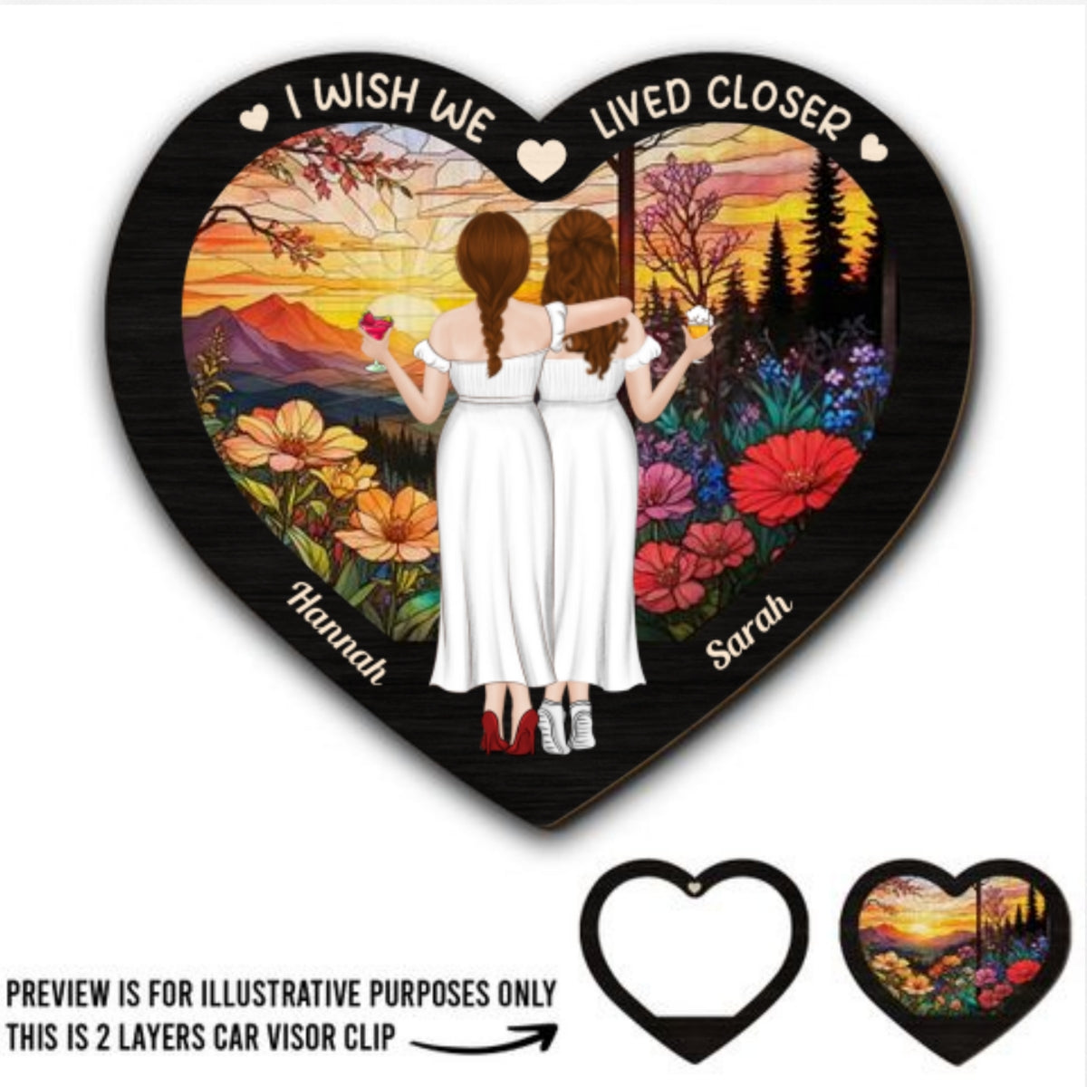 I Wish You Lived Next Door - Personalized Custom Car Visor Clip