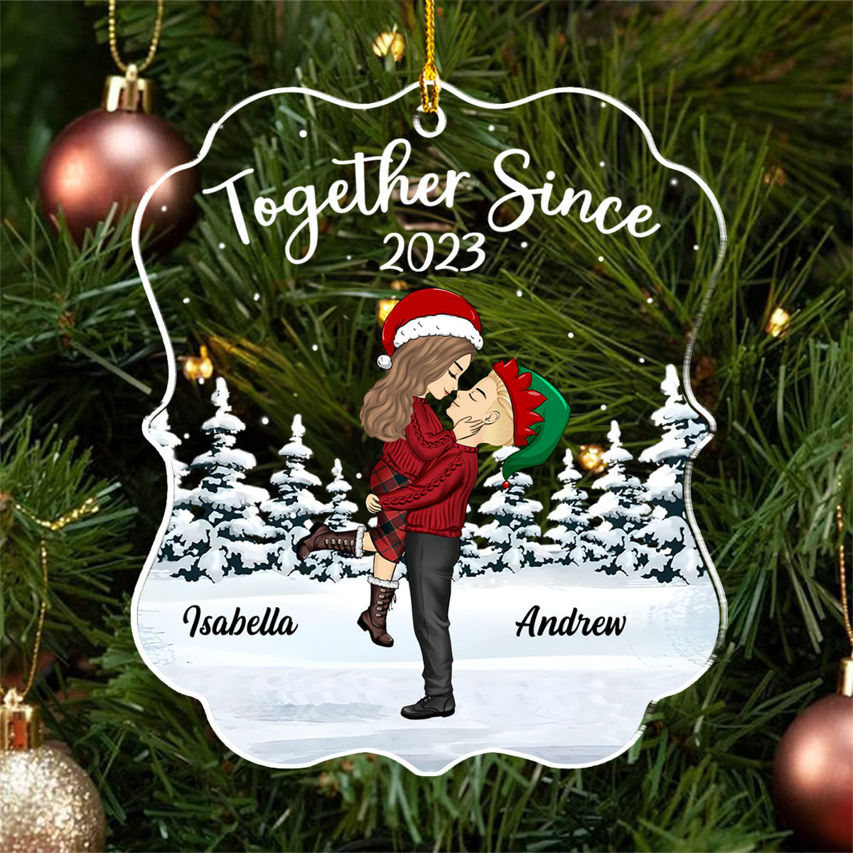 Together Since Christmas - Personalized Custom Acrylic Ornament