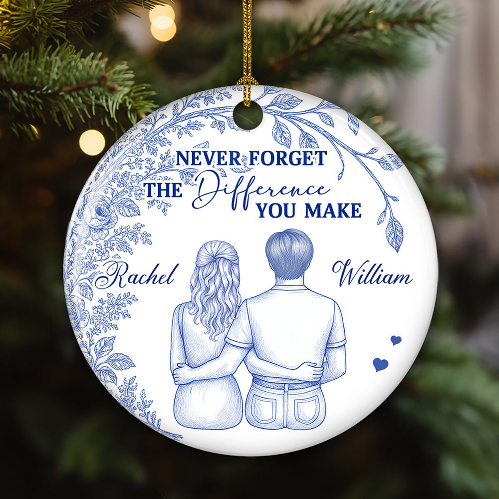 The Difference You Make - Personalized Custom Ceramic Ornament