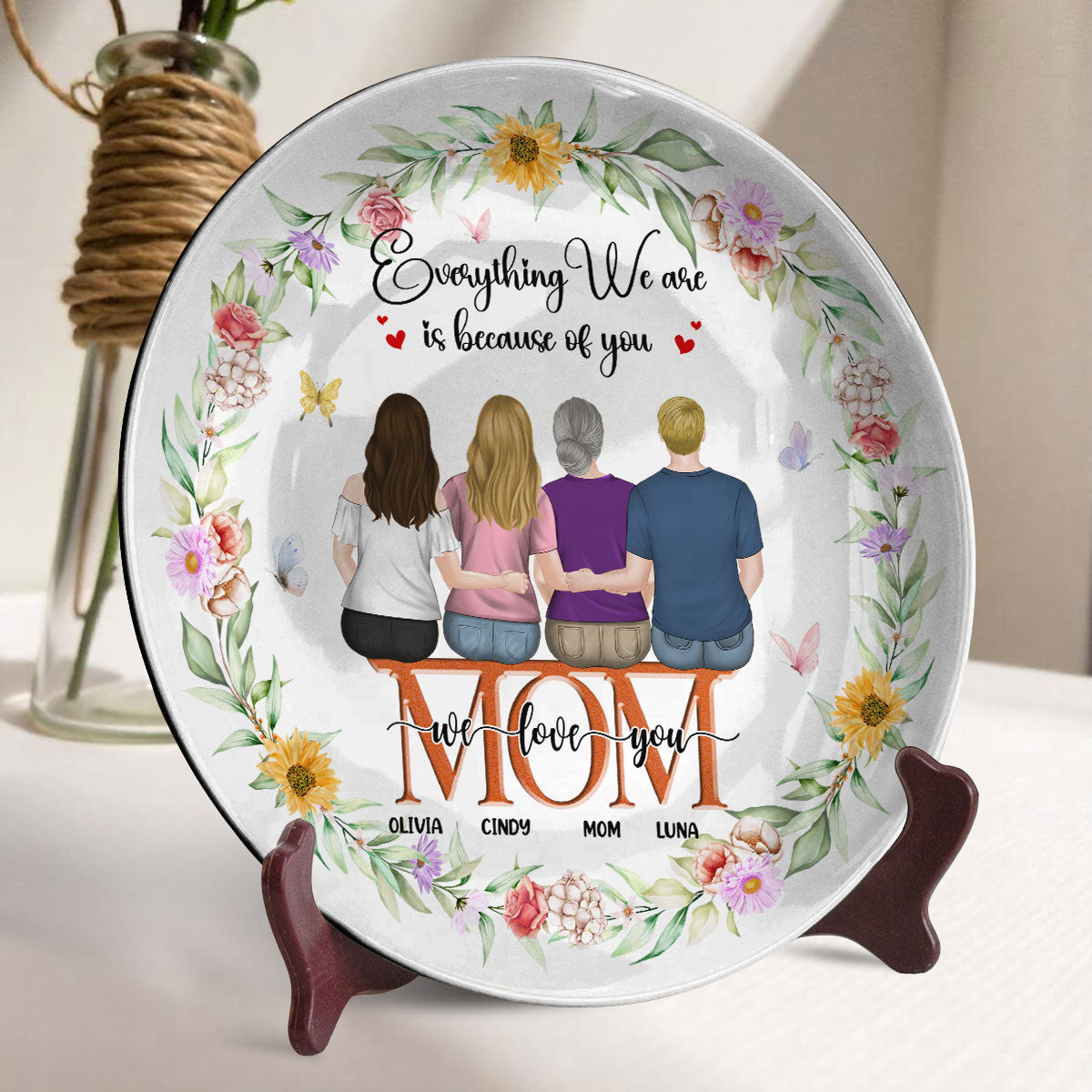 We Love You - Personalized Custom Plate