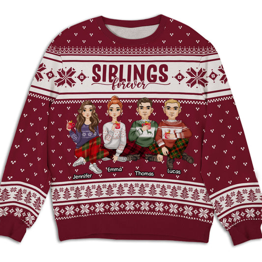 My Siblings Are My Best Friends - Personalized Custom All-over-print Sweatshirt