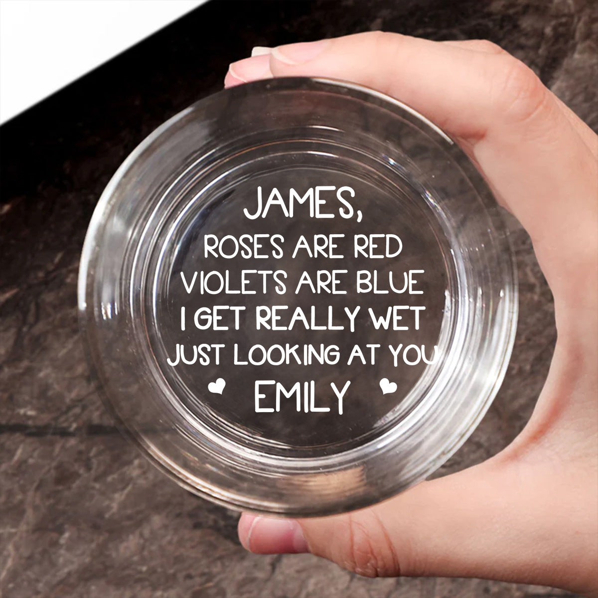 Roses Are Red - Personalized Custom Engraved Whiskey Glass