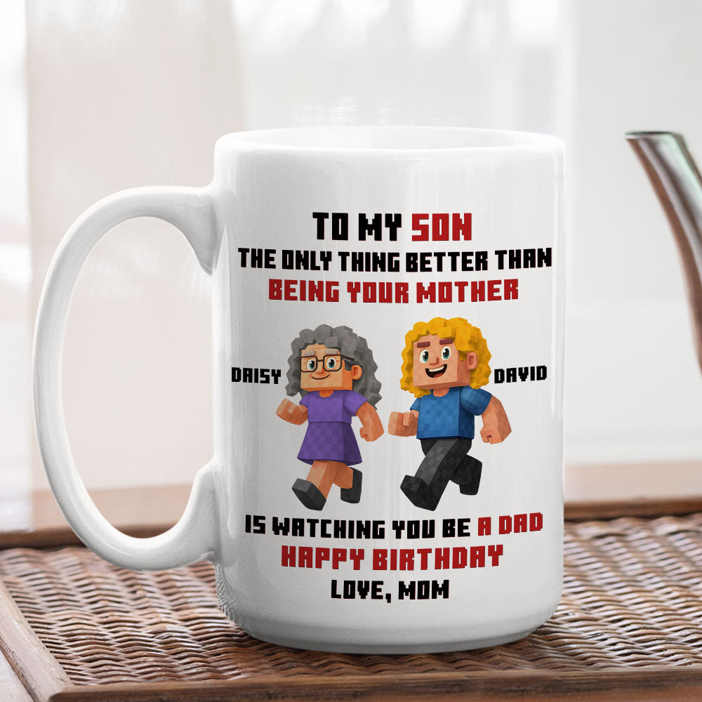 Mother Message To Son - Personalized Custom Coffee Mug