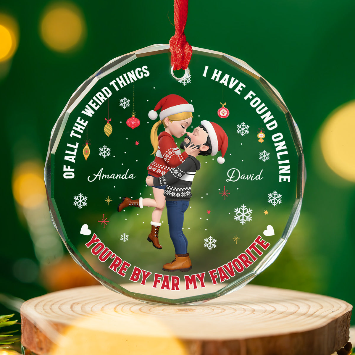 I Have Found Online - Personalized Custom Glass Ornament