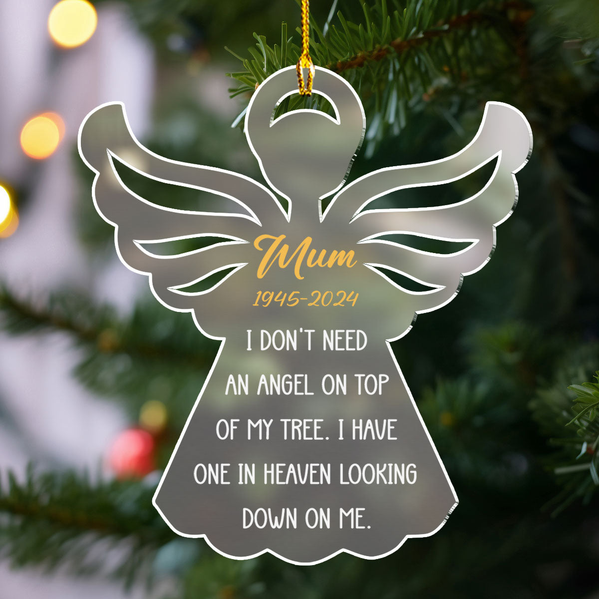 My Angel - Personalized Custom Frosted Acrylic Ornament