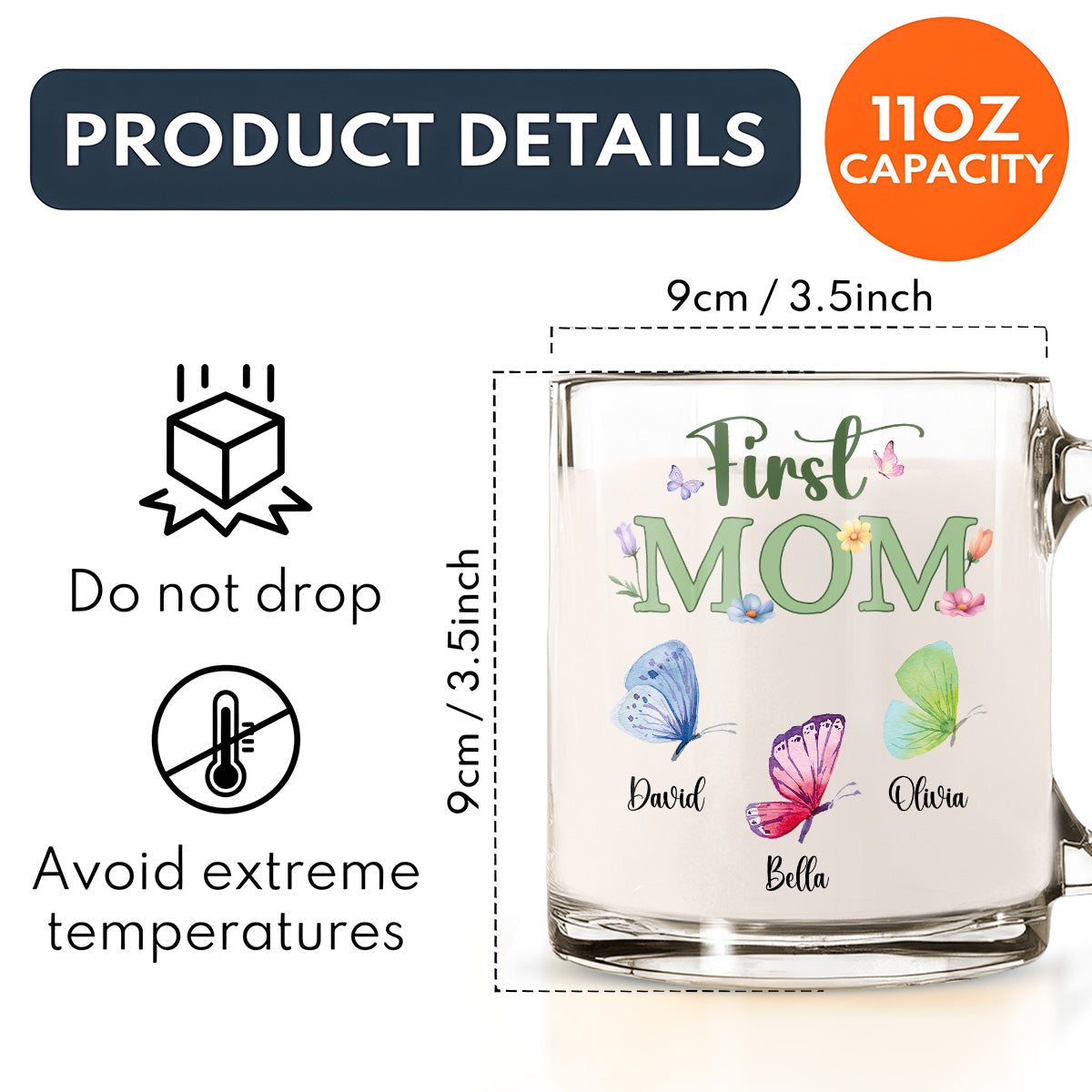 Great Grandma - Personalized Custom Glass Mug