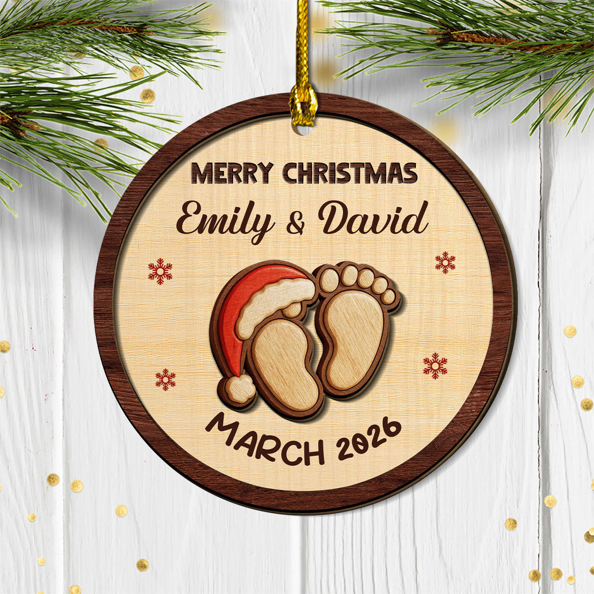 We Are Expecting You - Personalized Custom 2-Layered Wood Ornament