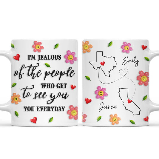 Wish I Saw You Daily - Personalized Custom 3D Inflated Effect Mug