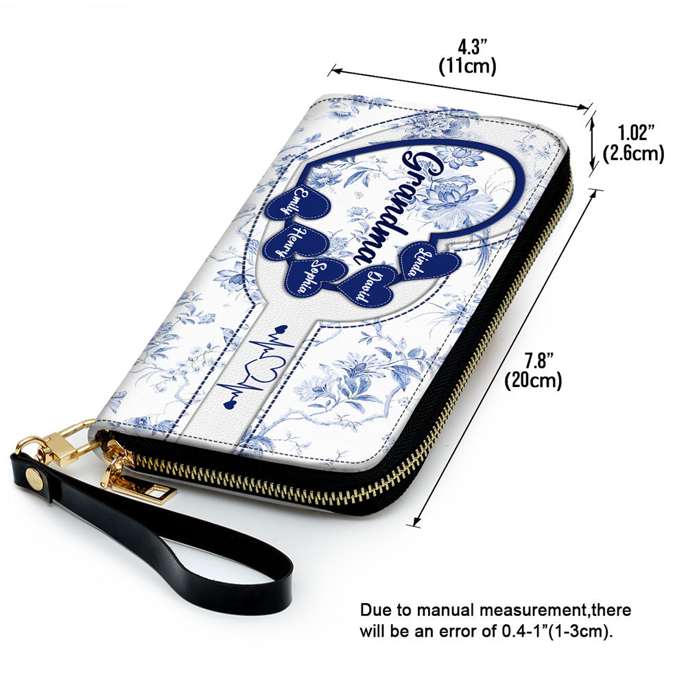 Love Being Grandma - Personalized Custom Leather Wallet