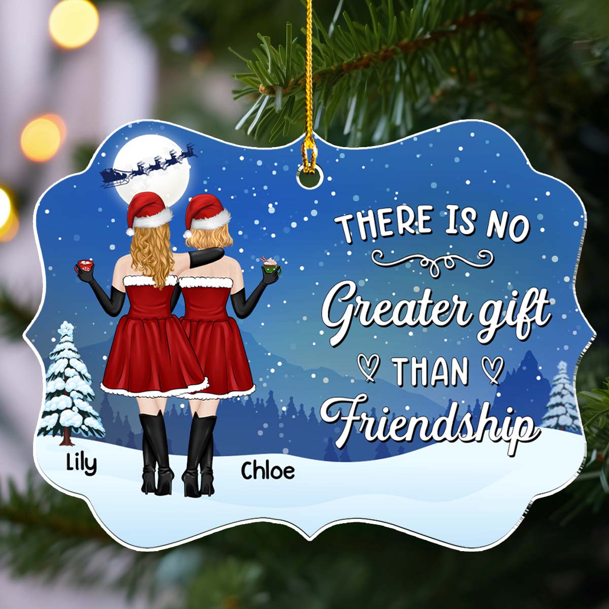 Beautiful Friendship - Personalized Custom Acrylic Ornament