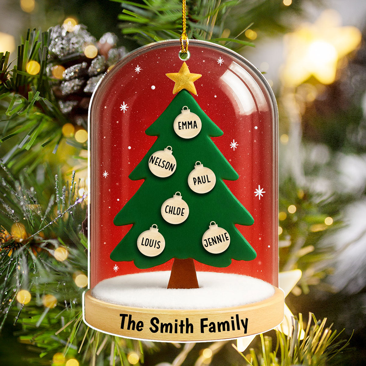 Christmas Tree Of Love - Personalized Custom Acrylic Ornament