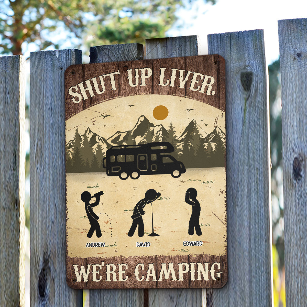 Campfire Lit Liver Not Ready - Personalized Custom Metal Sign