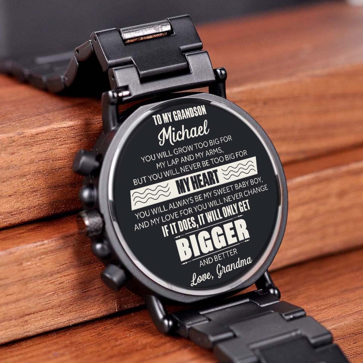 It Will Only Get Bigger - Personalized Engraved Wooden Watches GQ026