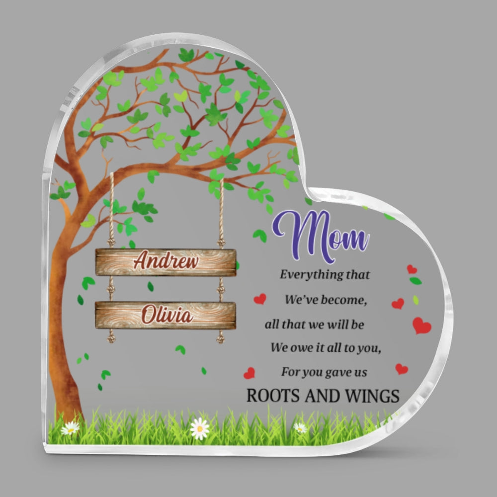 You Gave Us Roots And Wings - Personalized Custom Acrylic Plaque