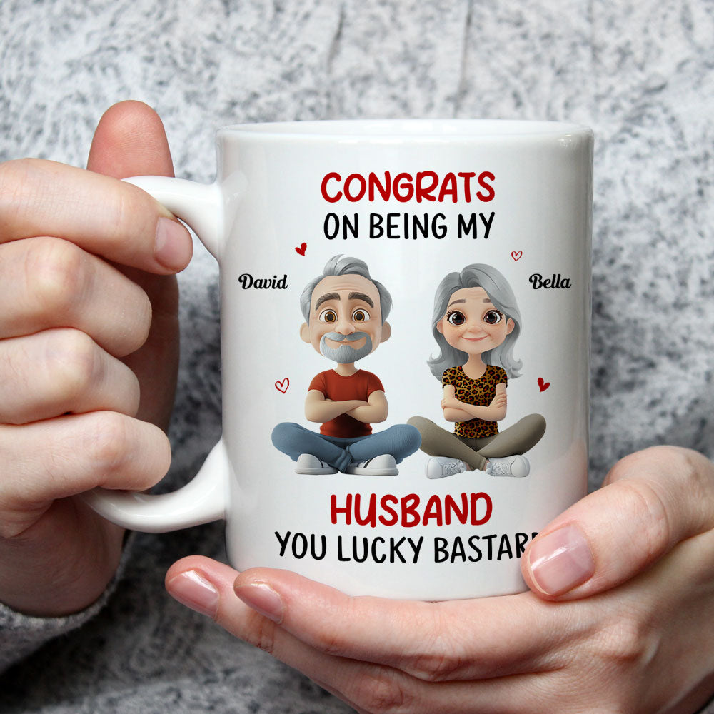 Congrats My Husband - Personalized Custom Coffee Mug