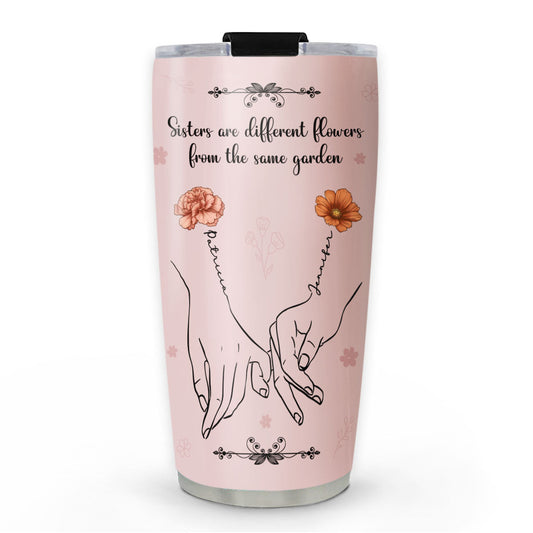 Flower Hands In Hands - Personalized Custom Tumbler
