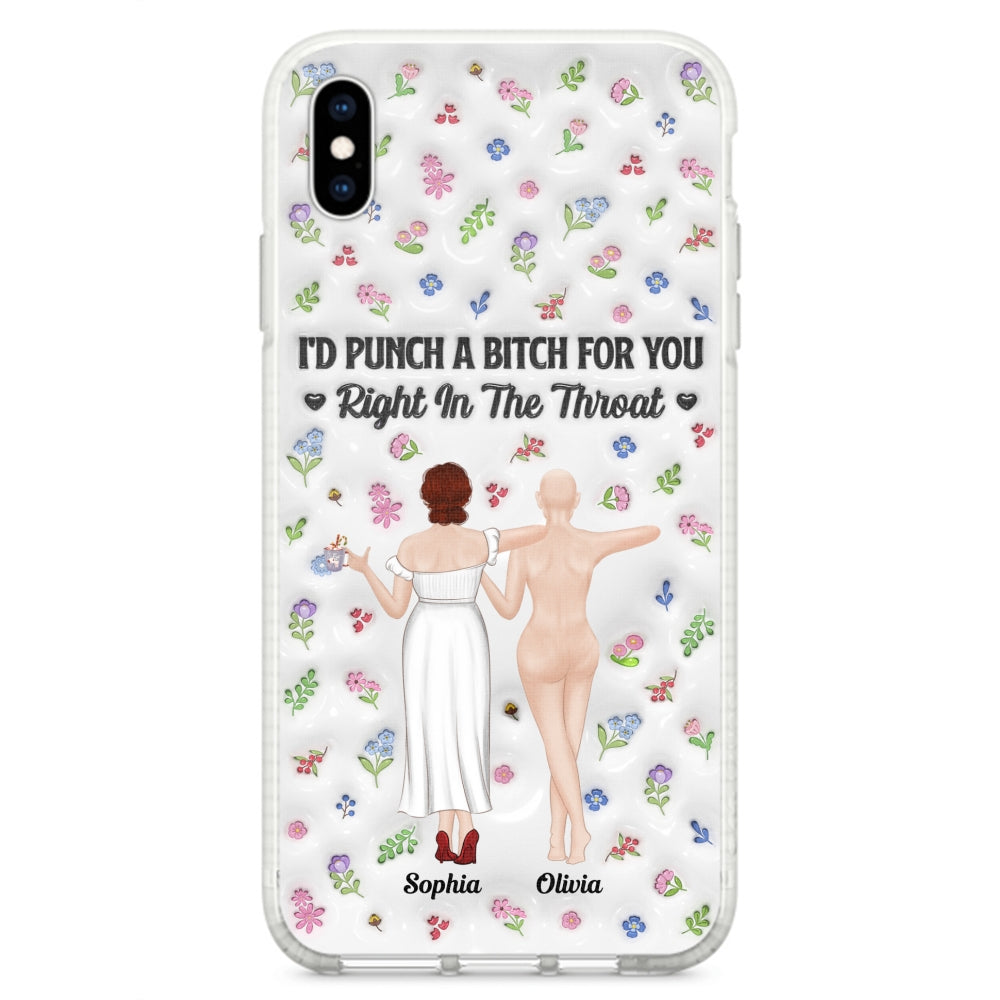Punch Bitch Besties - Personalized Custom 3D Inflated Effect Phone Case