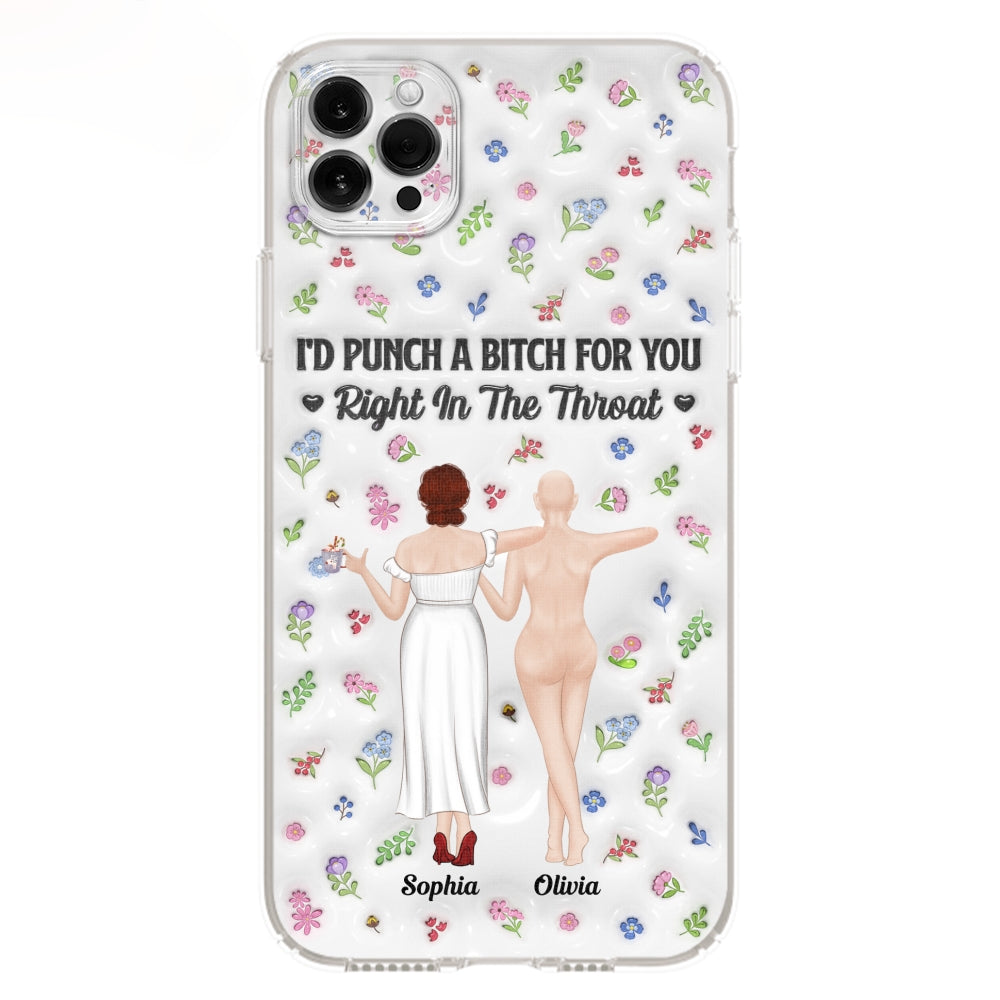 Punch Bitch Besties - Personalized Custom 3D Inflated Effect Phone Case
